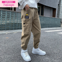 七斓中大童男童裤子秋冬潮牌加绒儿童休闲裤帅气时髦秋装男装长裤洋气