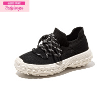 七斓男女童鞋子袜子鞋春秋季新款低帮飞织鞋弹力儿童运动鞋网面针织靴运动休闲鞋