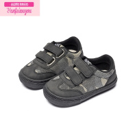 七斓西班牙童鞋儿童板鞋春秋时尚迷彩帆布低帮减震休闲双带魔术贴运动休闲鞋