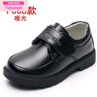 七斓儿童男童男孩子中小学生幼儿园学校礼仪表演亮镜光面圆头黑色皮鞋