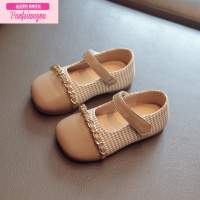七斓女童鞋子小香风皮鞋2022春秋新款软底甜美公主鞋儿童浅口宝宝单鞋