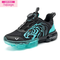 七斓男童运动鞋春秋款2022新款旋转纽扣童鞋夜光中大童气垫儿童跑步鞋运动休闲鞋