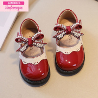 七斓女童英伦风小皮鞋2022春季百搭新款洛丽塔单鞋时尚甜美圆头公主鞋