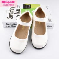 七斓女童皮鞋校服礼仪鞋儿童白色单鞋学生表演出黑色合唱鞋公主软底鞋