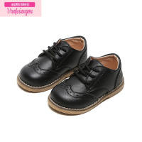 七斓儿童黑色小皮鞋宝宝英伦风绅士鞋 1-7岁男童帅气西装鞋子防滑单鞋
