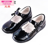 七斓女童皮鞋黑色儿童表演出鞋中小学生校园礼服花童公主软底单鞋
