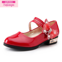 七斓女童皮鞋2022春秋新款公主鞋黑色儿童中小学生皮鞋校园礼仪表演鞋