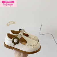 七斓女童皮鞋春秋冬款巴洛克软皮软底公主鞋文艺森系宽头小众玛丽珍鞋