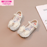 七斓女童鞋儿童公主小皮鞋爱莎水晶鞋2022春秋新款秋季宝宝大童单鞋冬