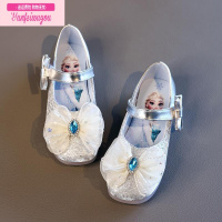 七斓女童小皮鞋爱莎公主鞋2022新款春秋水晶鞋配礼服演出单鞋宝宝儿童