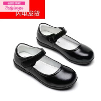 七斓黑色皮鞋演出表演鞋公主小皮鞋儿童初高中小学生女软底单校鞋