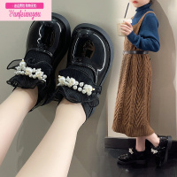 七斓女童小皮鞋公主鞋2022秋季新款洋气宝宝袜子靴软底儿童黑色演出鞋