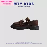 七斓「MTY KIDS」英伦风复古女童公主鞋2022新款夏软底小皮鞋儿童单鞋