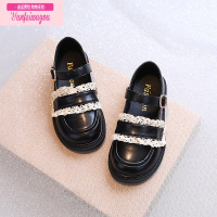 七斓女童鞋子小皮鞋2022春秋新款黑色英伦风皮鞋公主软底儿童夏季单鞋