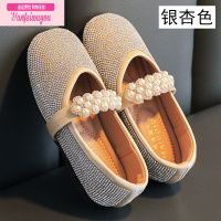 七斓女童水晶鞋软底水钻儿童公主皮鞋小童单鞋钢琴礼服小女孩表演出鞋