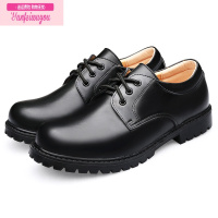 七斓男童皮鞋黑色英伦软底大童初中学生表演出青少年校园男孩皮鞋