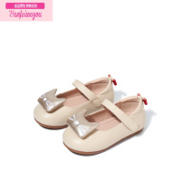 七斓春秋季萌宝小猫咪舒适女童皮鞋小童魔术贴公主圆头儿童皮鞋