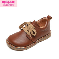 七斓砚台家童鞋韩版儿童头层皮鞋男女童复古单鞋2022春秋季时尚洋气潮