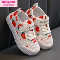 七斓儿童帆布鞋女童一脚蹬休闲鞋2022春秋夏男童板鞋宝宝布鞋小白鞋