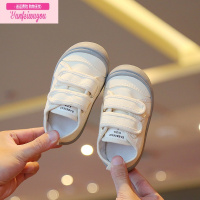 七斓新款韩版粉色帆布鞋男童魔术贴饼干鞋女宝低帮黑色幼儿园小白鞋儿童帆布鞋