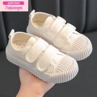 七斓男女童小白鞋男童运动鞋白布鞋幼儿园室内学生白色球鞋儿童帆布鞋