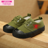七斓宝宝怀旧春秋帆布鞋儿童迷彩鞋女童低帮复古红星鞋男童防滑解放鞋儿童帆布鞋