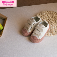 七斓小童帆布鞋儿童板鞋魔术贴女童幼儿园室内鞋软底学步鞋男童宝宝鞋儿童帆布鞋