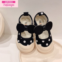 七斓波点儿童帆布鞋女春秋款小童女童饼干鞋软底幼儿园室内鞋宝宝鞋子