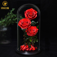 永生花礼盒玫瑰花大小王子玻璃罩七夕520情人节