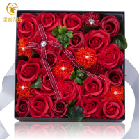 玫瑰香皂花礼盒母亲节520情人创意浪漫表白礼品玫瑰花