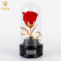爱拾光永生花礼盒小王子玫瑰旋转音乐盒八音盒女友生日情人节