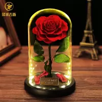 爱拾光永生花礼盒小王子的玫瑰玻璃罩保鲜花干花束520情人节