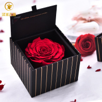 跨境永生花礼盒成品保鲜玫瑰花情人节创意小礼品