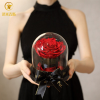 永生花成品玻璃罩巨型玫瑰花礼盒520情人节创意礼品