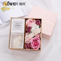 新奇特香皂花礼盒 七夕情人节创意款香熏蜡烛片