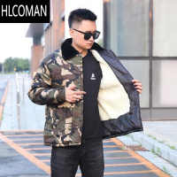 HLCOMAN短款迷彩棉大衣加绒加厚男冬季劳p棉服冷库防寒工作服p暖小棉袄