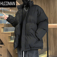 HLCOMAN2023新款棉衣男士棉袄加厚情侣ins百搭棉服立领p暖外套黑色