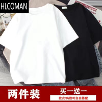 HLCOMAN夏季男女短袖t恤男士潮牌宽松上衣服ins潮流半袖情侣装T恤