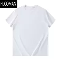 HLCOMANNNID短袖T恤情侣多克重精梳宽松打底国潮欧美风短袖T恤男