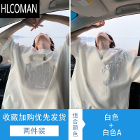 HLCOMAN港风短袖T恤男士夏季薄款宽松潮牌休闲大码圆领男生衣服