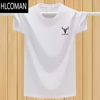 HLCOMAN男士短袖t恤宽松衣服男款夏季半袖男生体恤大码男装2024新款