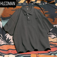 HLCOMAN美式复古衫男夏季简约风男装宽松大码男士短袖T恤tshirt