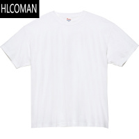 HLCOMAN250g日系纯色短袖正肩t恤夏百搭男女装