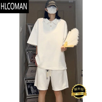 HLCOMANcleanfit纯白色短袖Polo衫男士夏季潮流小众设计美式男款衬衫t恤