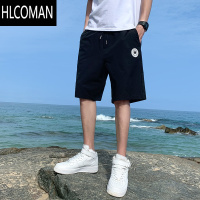 HLCOMAN短裤男士夏季宽松休闲五分冰丝外穿潮牌ins潮流运动沙滩裤子