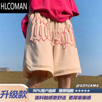 HLCOMAN欧美发泡短裤男夏季美式五分裤潮牌情侣运动宽松大码休闲篮球裤子