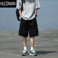 HLCOMAN日系机能工装短裤男夏季潮流cityboy宽松五分裤子外穿阔腿运动裤