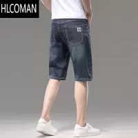 HLCOMAN夏季薄款牛仔短裤男士潮牌宽松直筒中裤子新款冰氧吧休闲五分裤男