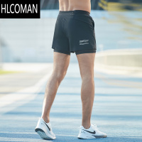 HLCOMAN专业跑步短裤男可放手机后腰口袋马拉松专用速干运动裤三分裤子带