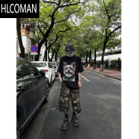 HLCOMANcleanfit美式高街迷彩七分裤男夏季vibe伐木工装裤子潮牌阔腿短裤